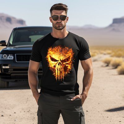 Футболка з принтом "Burning Spirit" АМ2146 фото