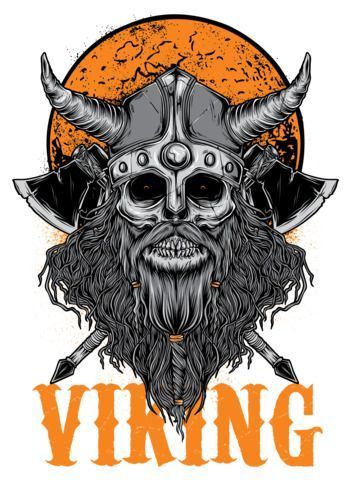 Худи с принтом "VIKING" АМ1559 фото